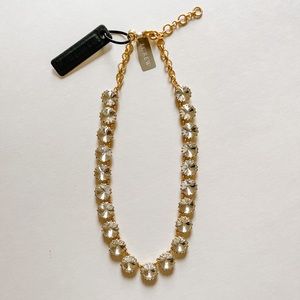 ✨ NEW With Tags J.Crew Rhinestone Crystal Venus Flytrap Statement Necklace ✨